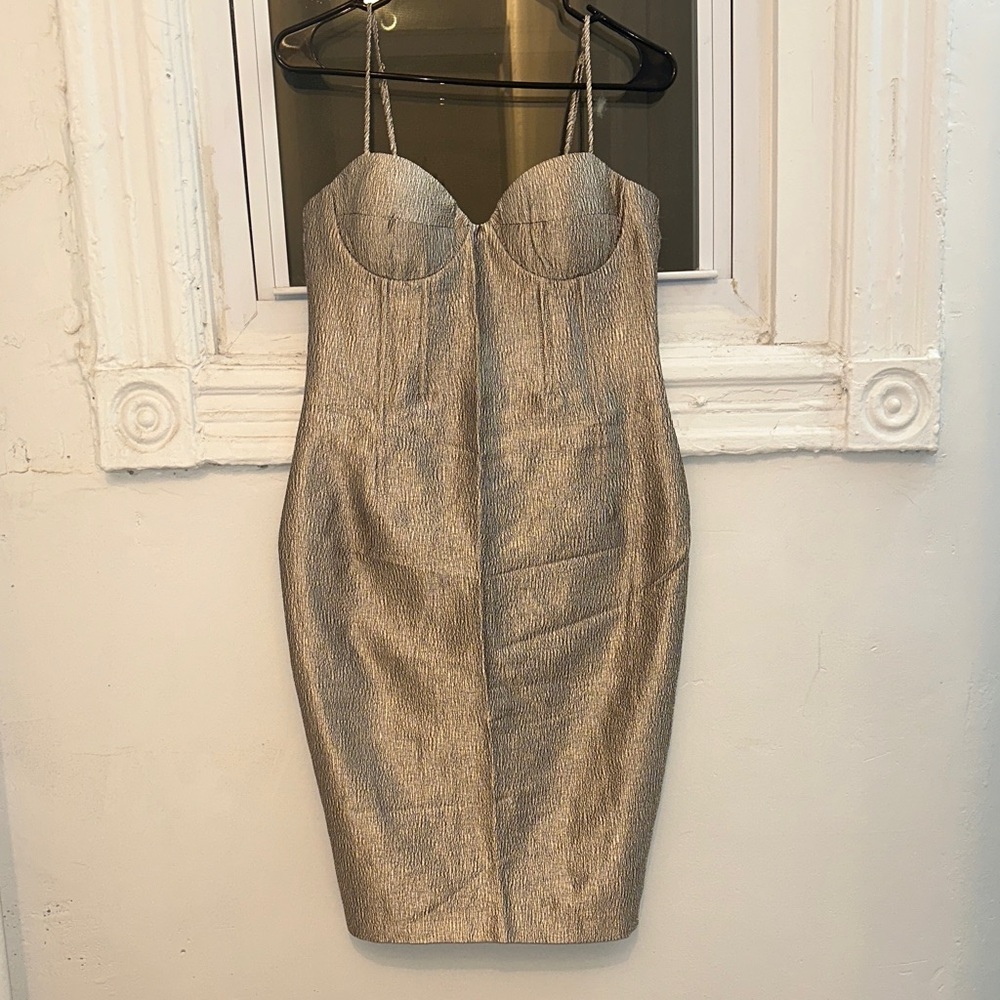 Bardot Elegant Gold Dress